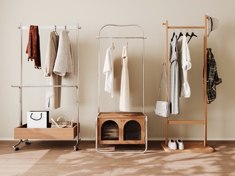 Modern Hanger Hanger Coat Rack Combination Metal