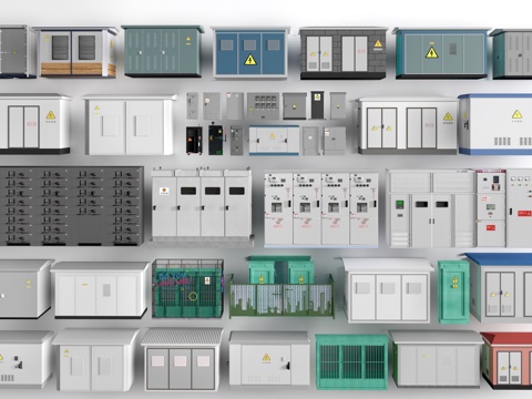 Modern distribution box substation transformer distribution room