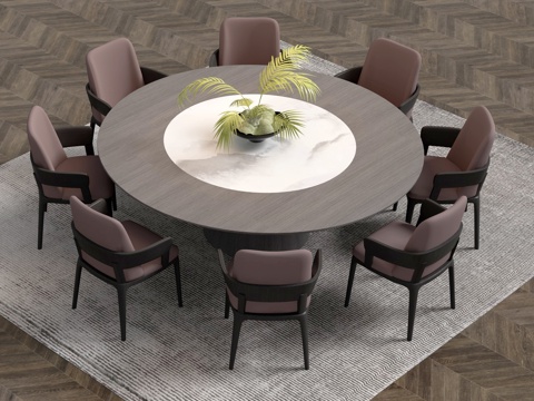 New Chinese Round Dining Table and Chair