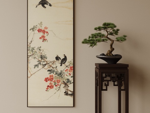 New Chinese-style Bonsai Hanging Painting