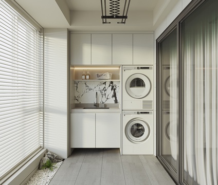 Modern washing machine balcony cabinet