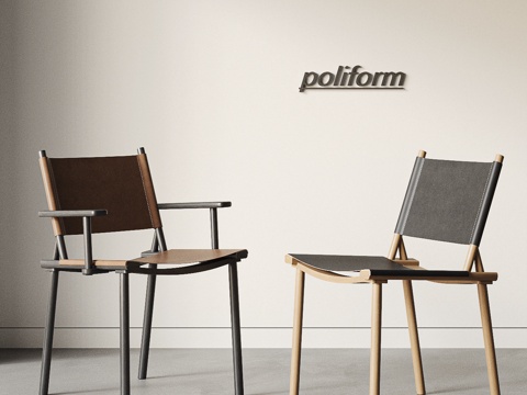 POLIFORM Modern Dining Chair Combination Leather Chair Wooden Chair Chair Dining Chair Lounge Chair