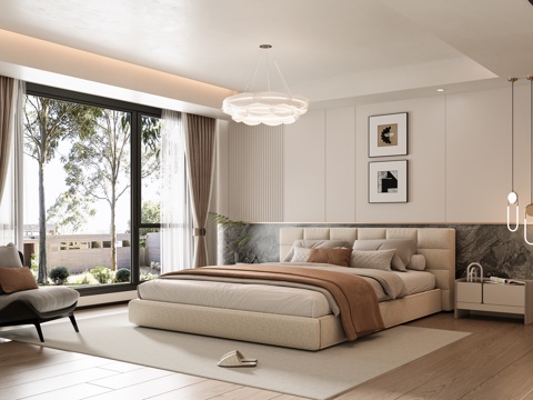 Cream Style home bedroom