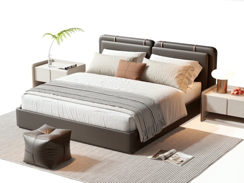 Minotti modern double bed