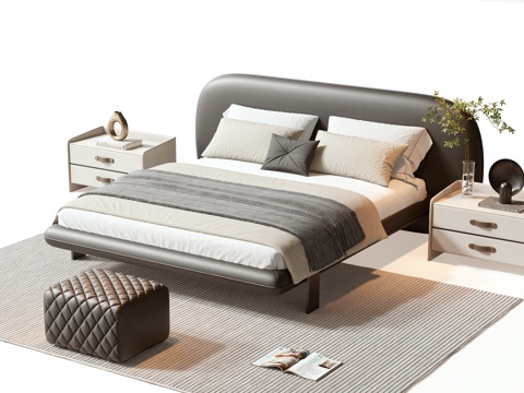 Minotti modern double bed