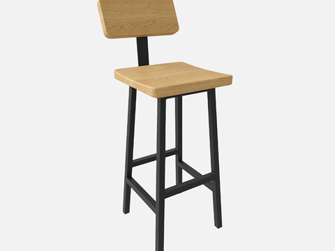 Nordic Minimalist Bar Chair Chair Minimalist Bar Stool Wooden Bar Stool