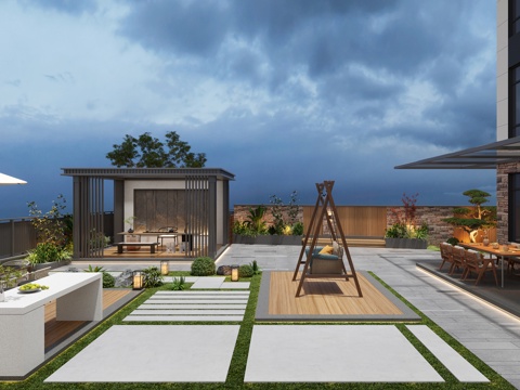 Modern Courtyard Garden