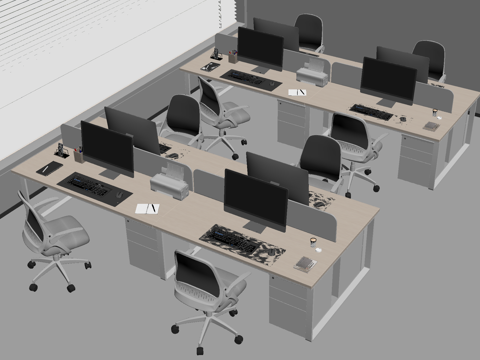 Office Desk Office Chair Staff Workstation Workbench Office Desk and Chair Card Bench Desk