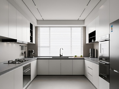 Minimalist Enclosed Kitchen