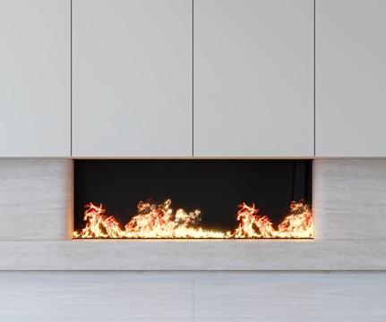 modern 3d atomized fireplace