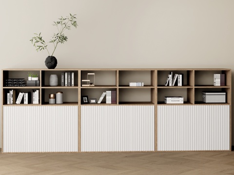 Modern Bookcase Low Cabinet