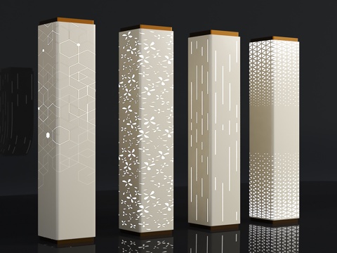 Modern Pillar Technology Pillar Punching Pillar Gradient Pillar Decoration Pillar Interior Pillar