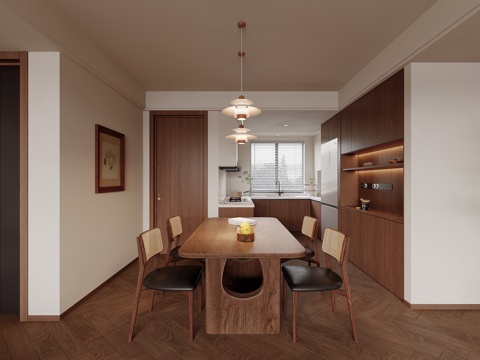 Mid-century Style DiningRoom Kitchen