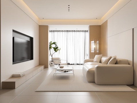 Modern Living Room Large Flat Floor Living Room Log Living Room Cream Style Living Room Modern Sofa Coffee Table Combination