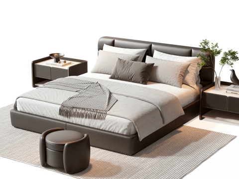 Minotti modern double bed