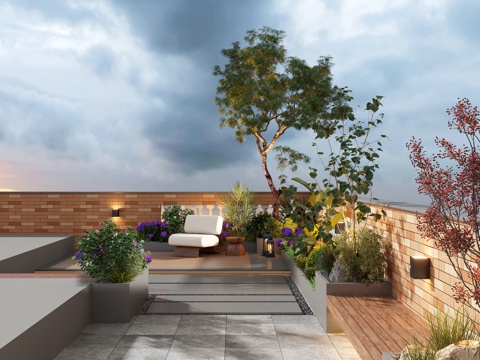 Modern Garden Courtyard