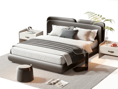 Minotti modern double bed