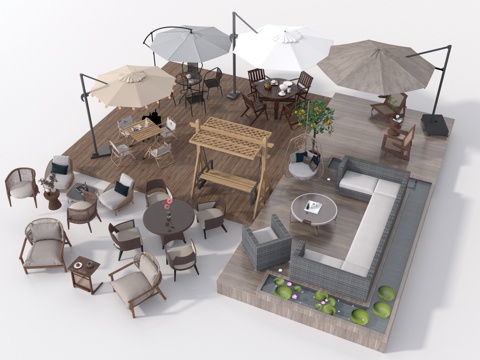 Outdoor tables and chairs