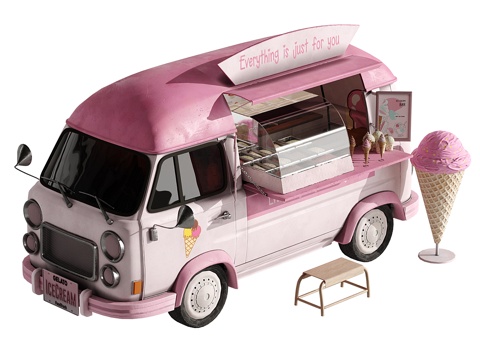 Ice Cream Sale Truck