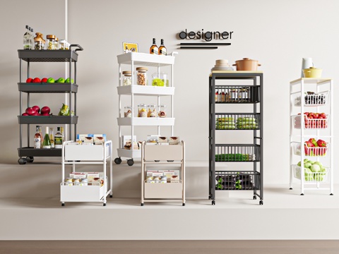 Modern Simple Storage Rack Kitchen Storage Rack Trolley