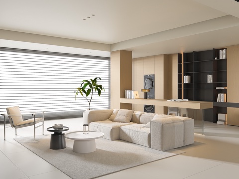 Modern Living Room Large Flat Floor Living Room Log Living Room Cream Style Living Room Modern Sofa Coffee Table Combination