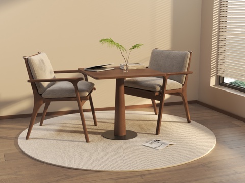 Modern leisure tables and chairs_modern solid wood leisure tables and chairs