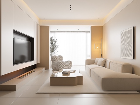 Modern Living Room Large Flat Floor Living Room Log Living Room Cream Style Living Room Modern Sofa Coffee Table Combination