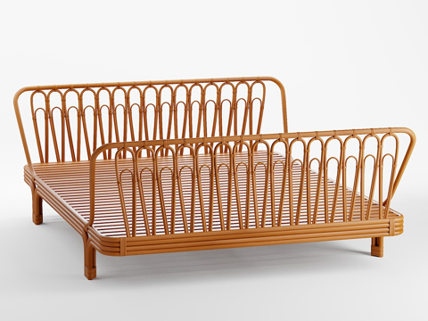 rattan bed