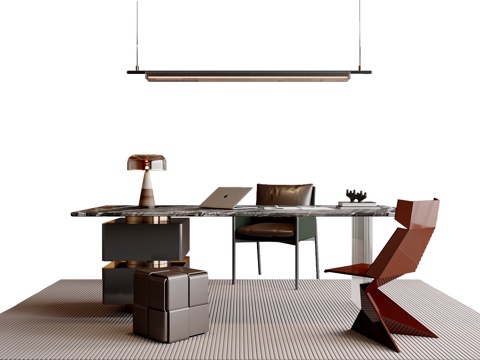 Modern Italian Desk and Chair Combination ALEC Chair Chandelier Desk Decoration Pier