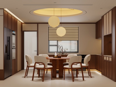 New Chinese-style Song-style Aesthetic DiningRoom