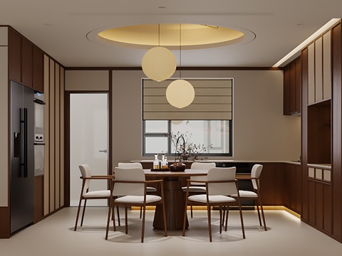 New Chinese-style Song-style Aesthetic DiningRoom