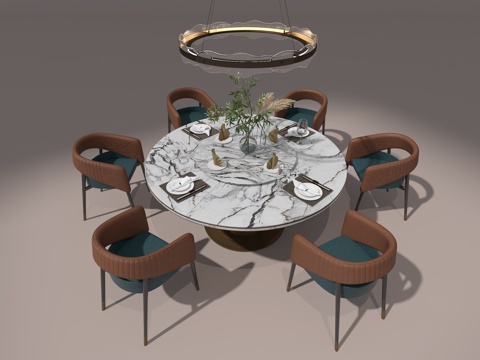 Dining table and chairs for 6 people