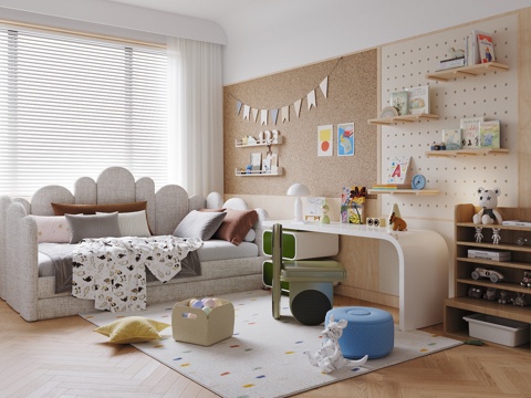 Modern kids Bedroom Children's Entertainment Room Children's Toy Room