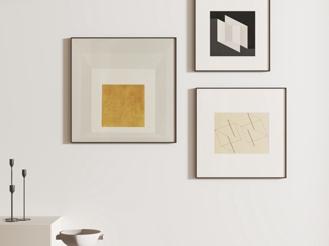 Modern abstract hanging picture combination