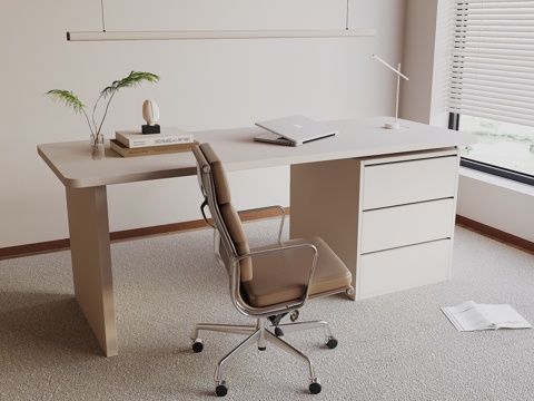 modern office desk and chair