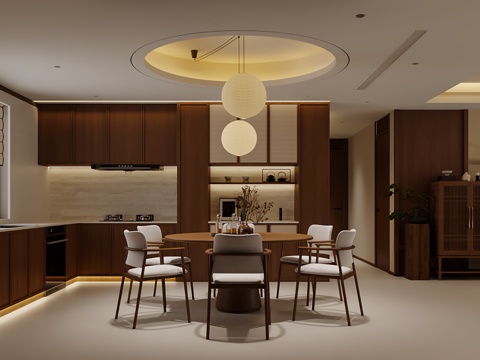 New Chinese-style Song-style Aesthetic DiningRoom