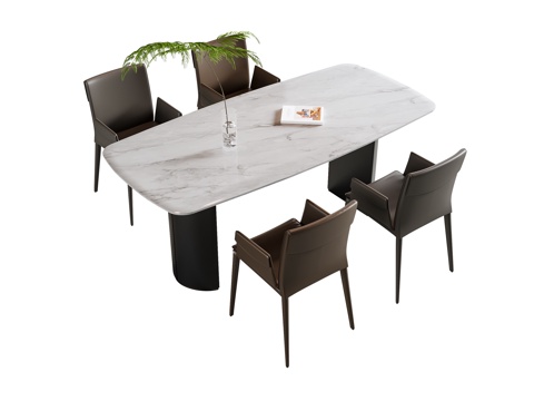 Modern Italian Dining Table and Chair Marble Dining Table