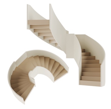 modern curved staircase