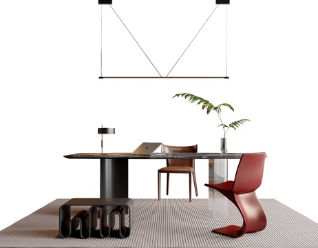 Modern Italian Desk and Chair Combination ALEC Chair Chandelier Desk Decoration Pier