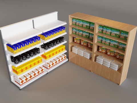 Supermarket Food Display Shelf Display Rack Display Cabinet