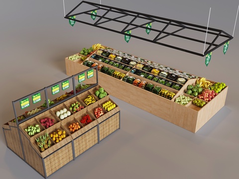 Supermarket Fruit Display Shelf Vegetable Display Rack Display Cabinet