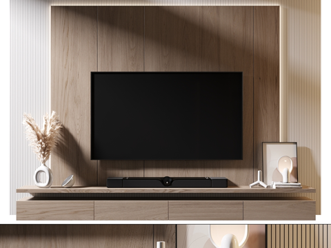 Modern Italian minimalist TV Wall