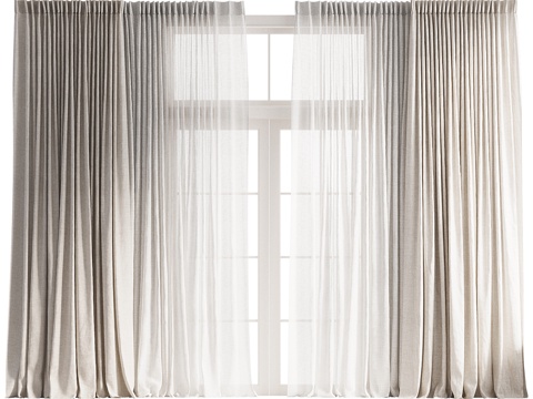 Modern cotton linen fabric curtain gauze curtain