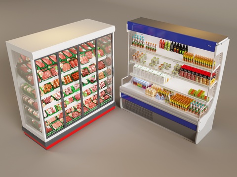 Supermarket Fresh Display Shelf Beverage Display Rack Display Cabinet