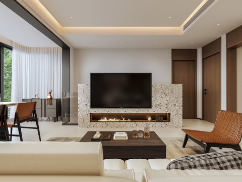 Modern Italian Living Room TV Wall