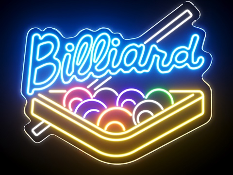 Billiard Neon Sign