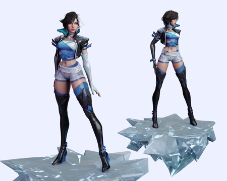 Modern Game Characters Virtual Characters Game Characters Ice Moon Flowers Snow lunasnow