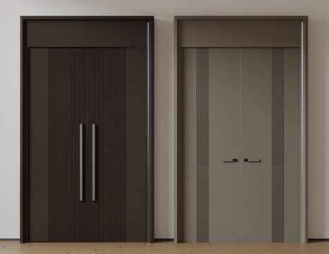 Modern double-door swing door entry door security door top-to-top opposite door door door