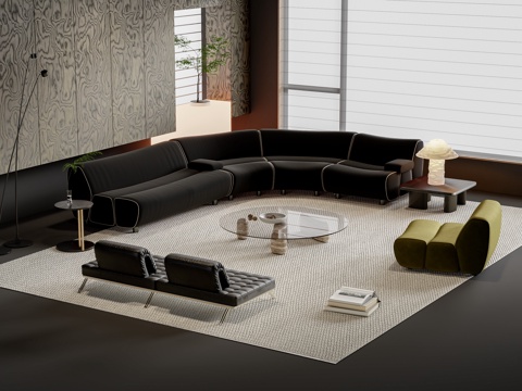 Modern sofa coffee table combination