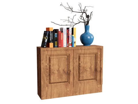 Locker Decorative Cabinet Sideboard Bookcase Ornaments Vase Books